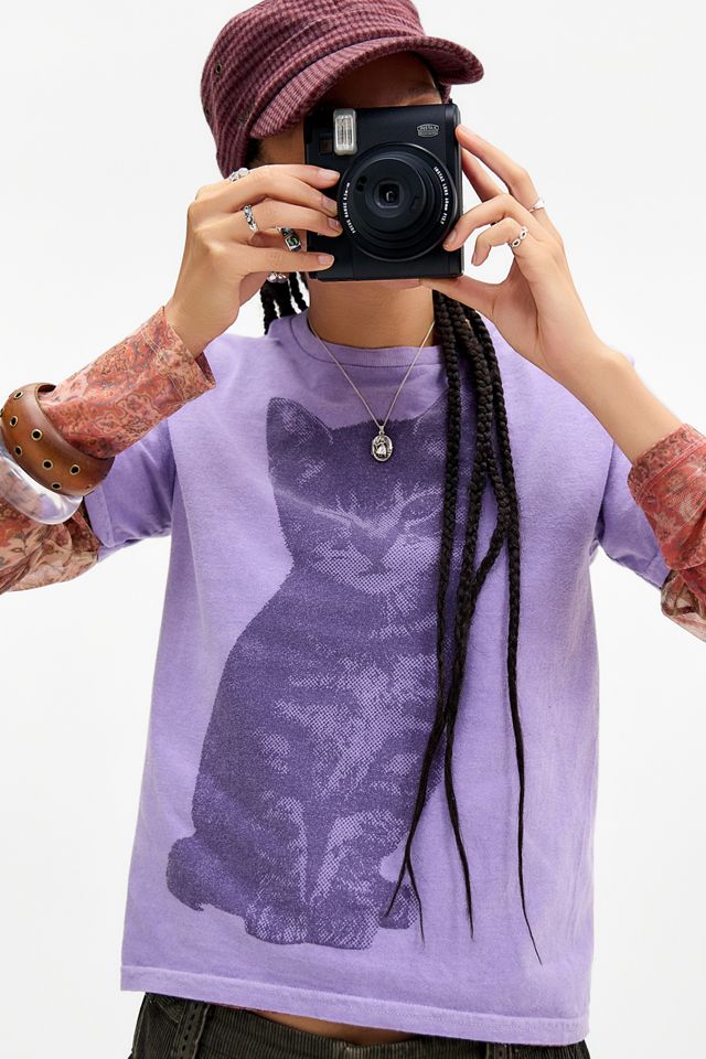 T-shirt décontracté UO chat pixel qui fait un clin d'œil #4