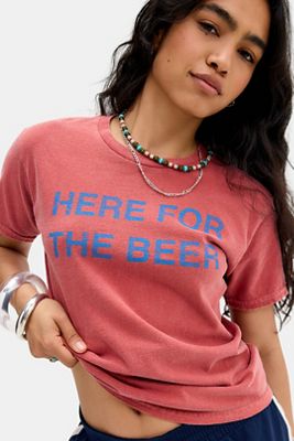 T-Shirt Rilassata UO Here For The Beer
