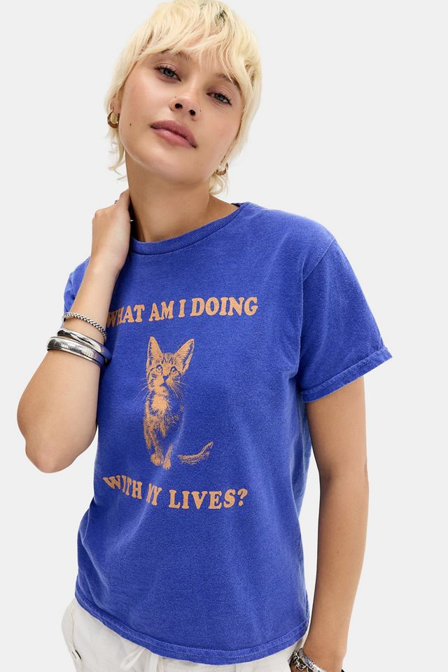 UO Cats Lives Entspanntes T-Shirt #2