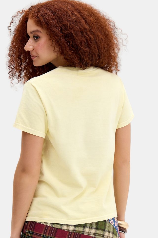 UO Yellow Slow Blink Cat Graphic Tee #3