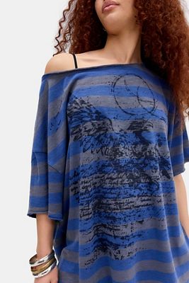 Camiseta Gráfica con Hombros Descubiertos UO Kurt Eagle