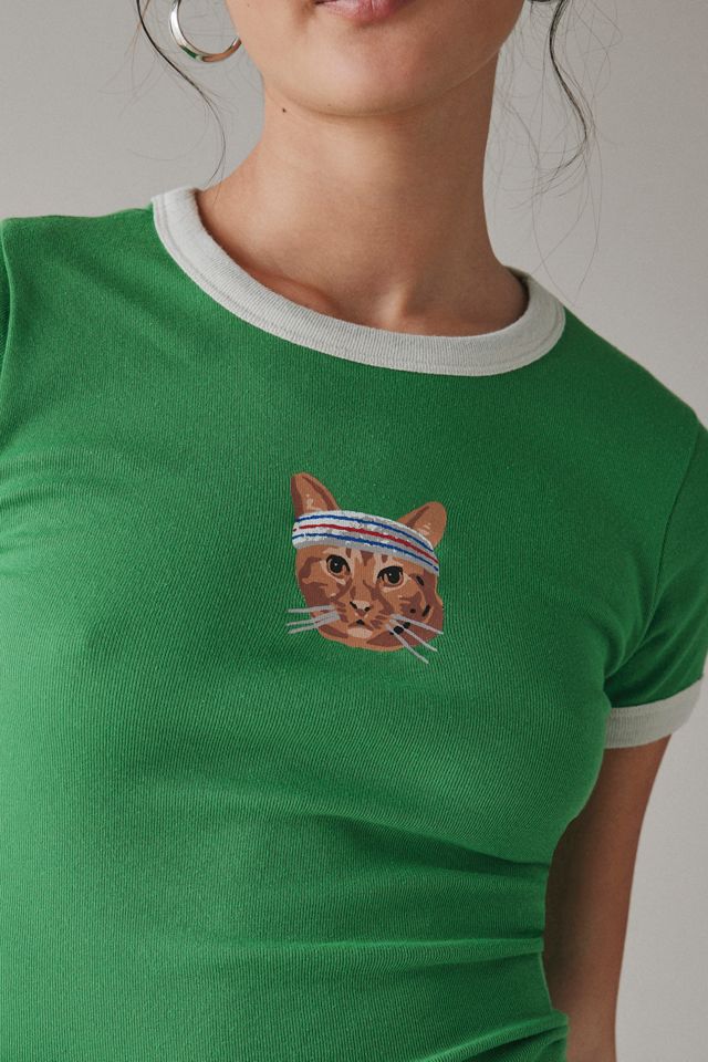 UO Too Perfect Workout Cat Short Sleeve T-Shirt #1