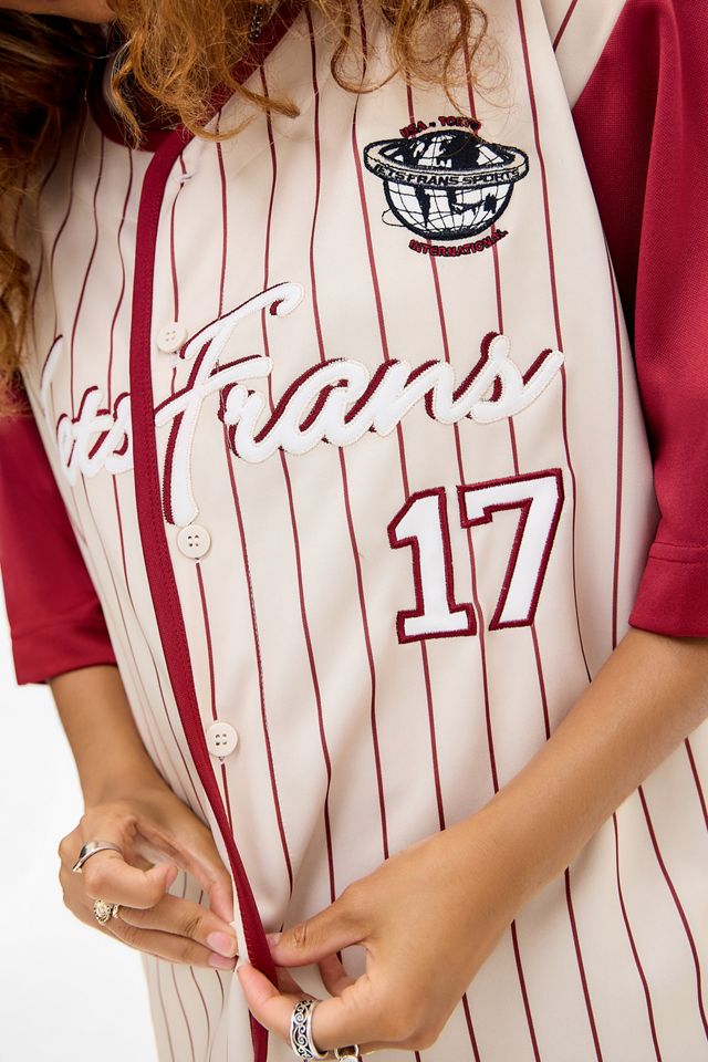 iets frans... Ecru Appliqué Baseball Top #1