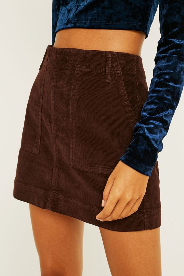 BDG Damson Purple Corduroy Carpenter Skirt #1