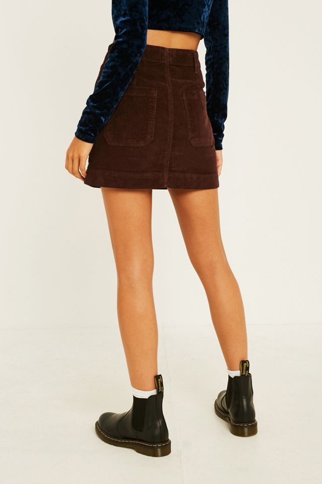 BDG Damson Purple Corduroy Carpenter Skirt #2