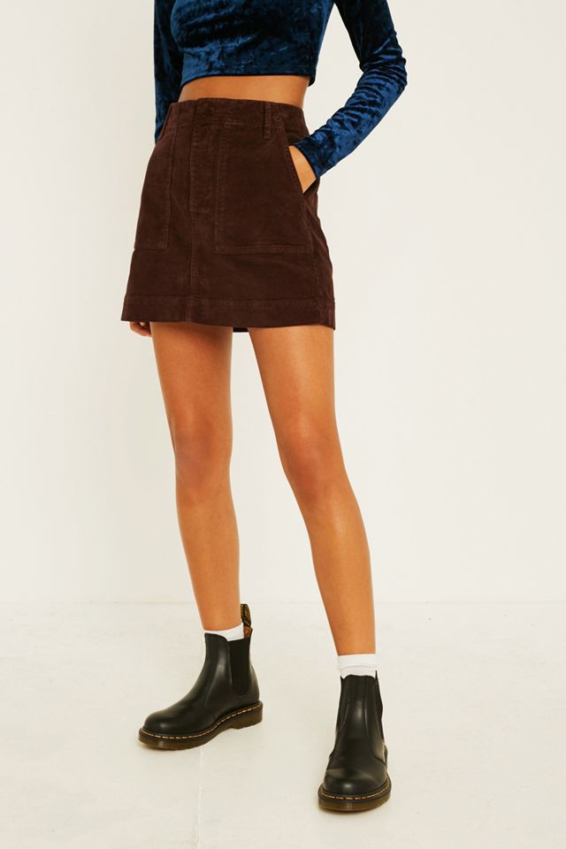 BDG Damson Purple Corduroy Carpenter Skirt #3