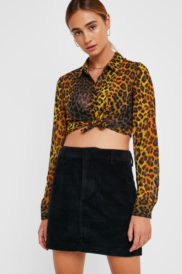 Urban outfitters black corduroy skirt store