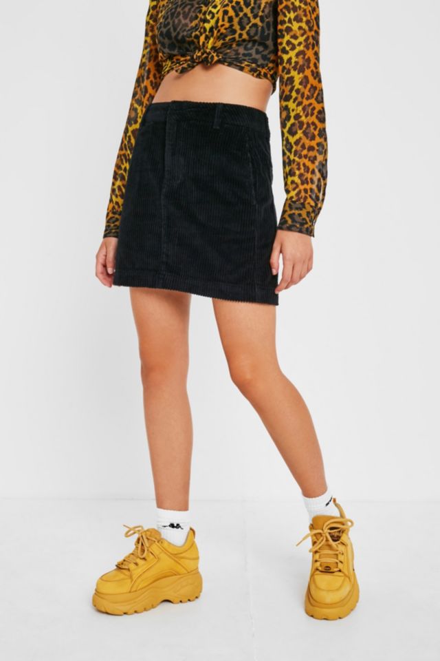 Urban outfitters 2025 black corduroy skirt