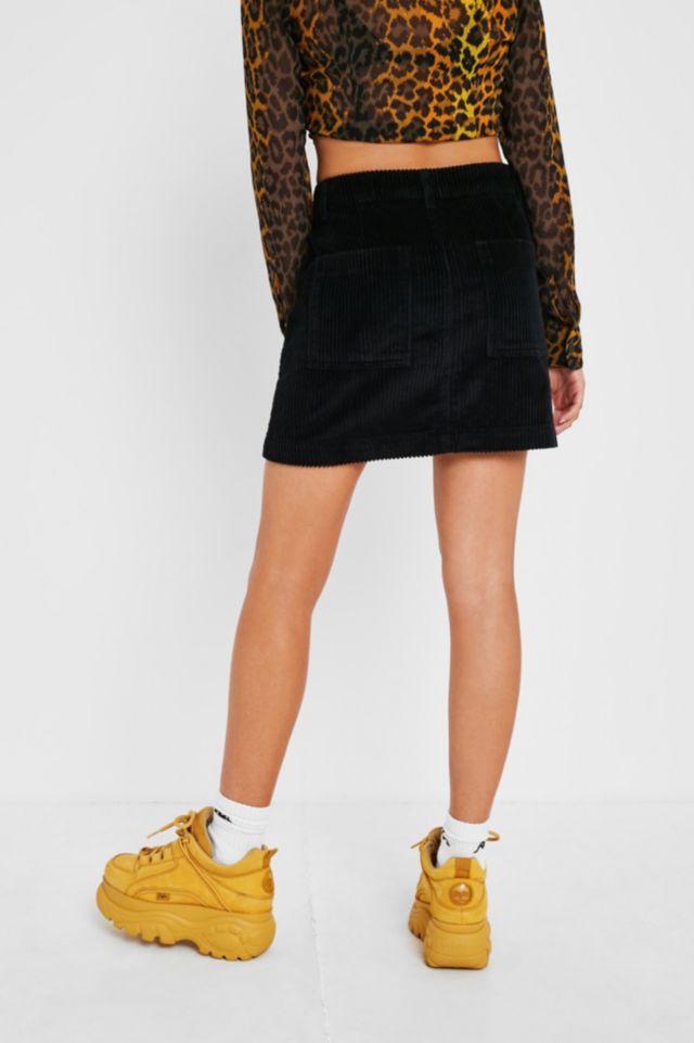 Urban outfitters 2025 black corduroy skirt