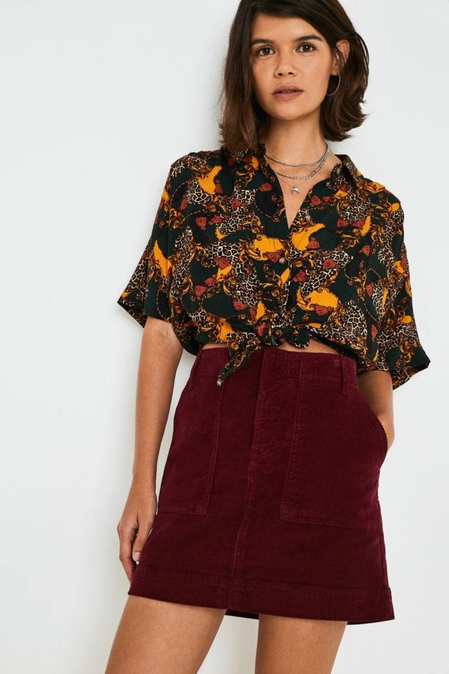 Urban outfitters clearance black corduroy skirt