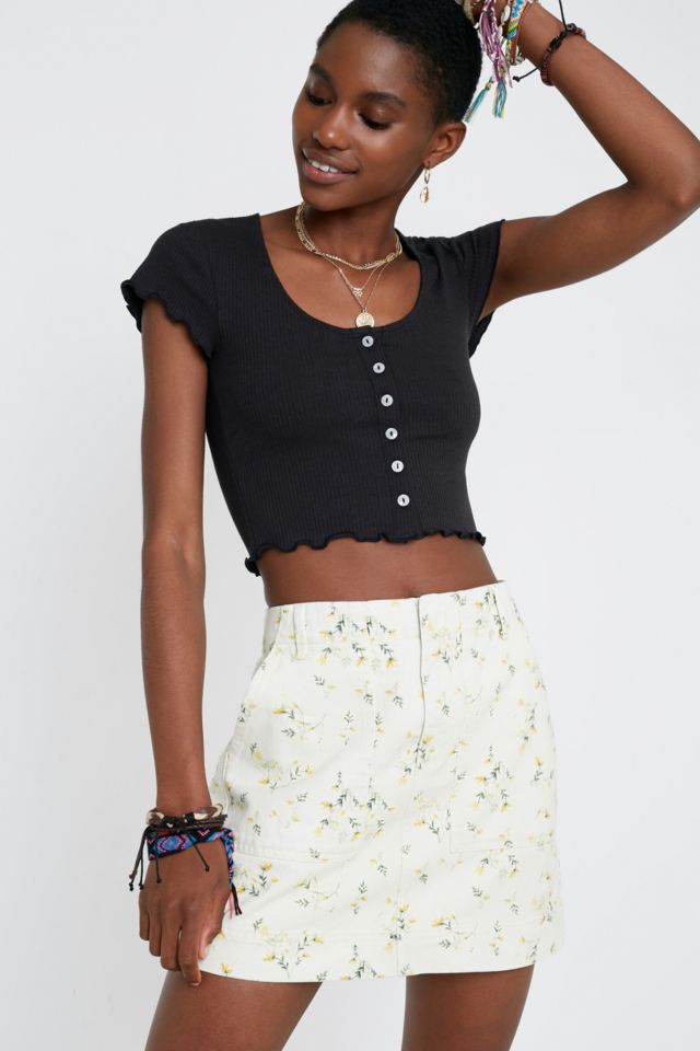 Mini floral summer on sale skirt