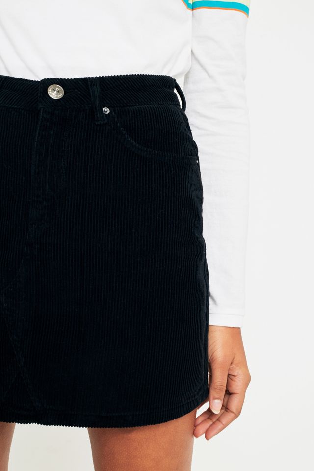 BDG Black Cord Notch Hem Skirt #5
