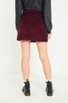Solid Burgundy Notched Collar Dress for Women