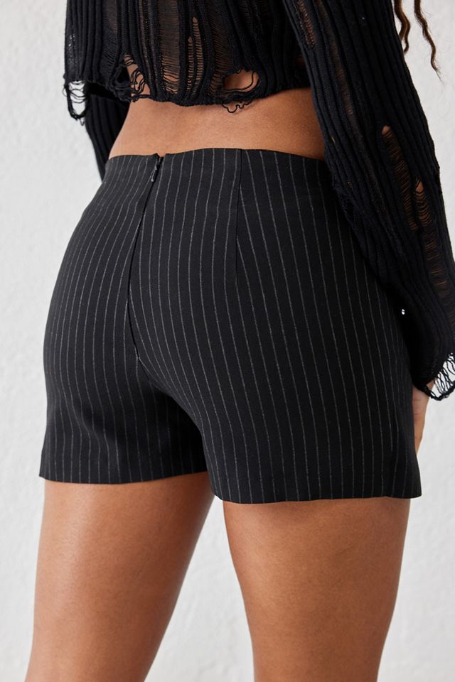 UO Pinstripe Notched Skort #3