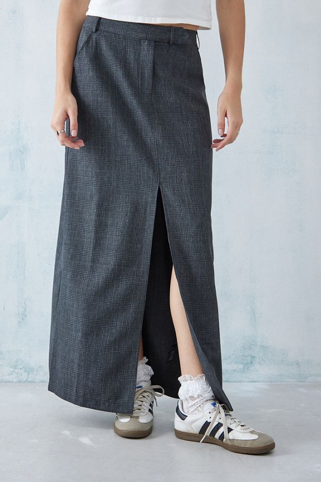 UO Split Front Tailored Maxi Skirt #3