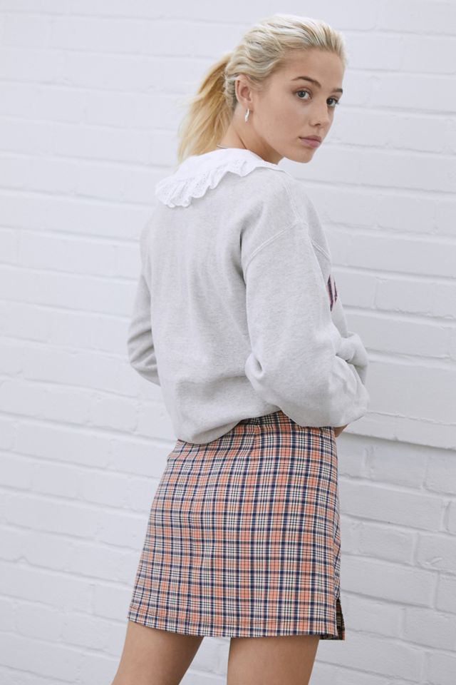 UO – Karierter Minirock mit Zierschlitz #3