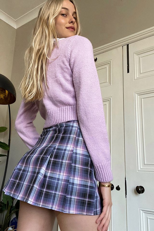 UO Boxy Pleat Ombre Check Kilt #2