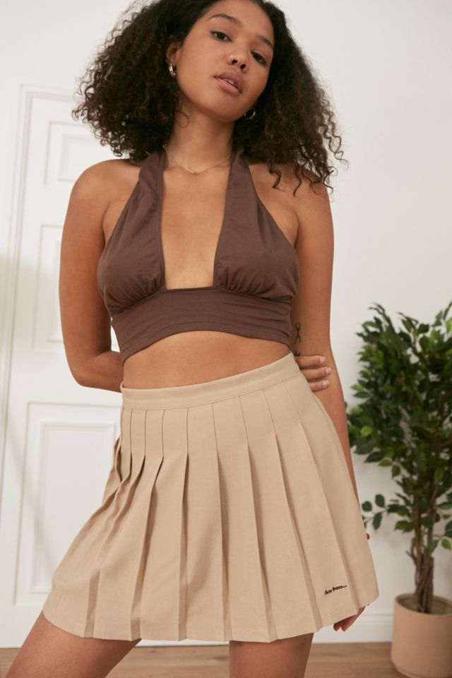 iets frans Camel Pleated Tennis Skirt Urban Outfitters UK