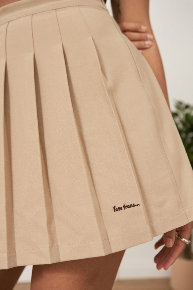 iets frans... – Plissierter Tennisrock in Creme  #1