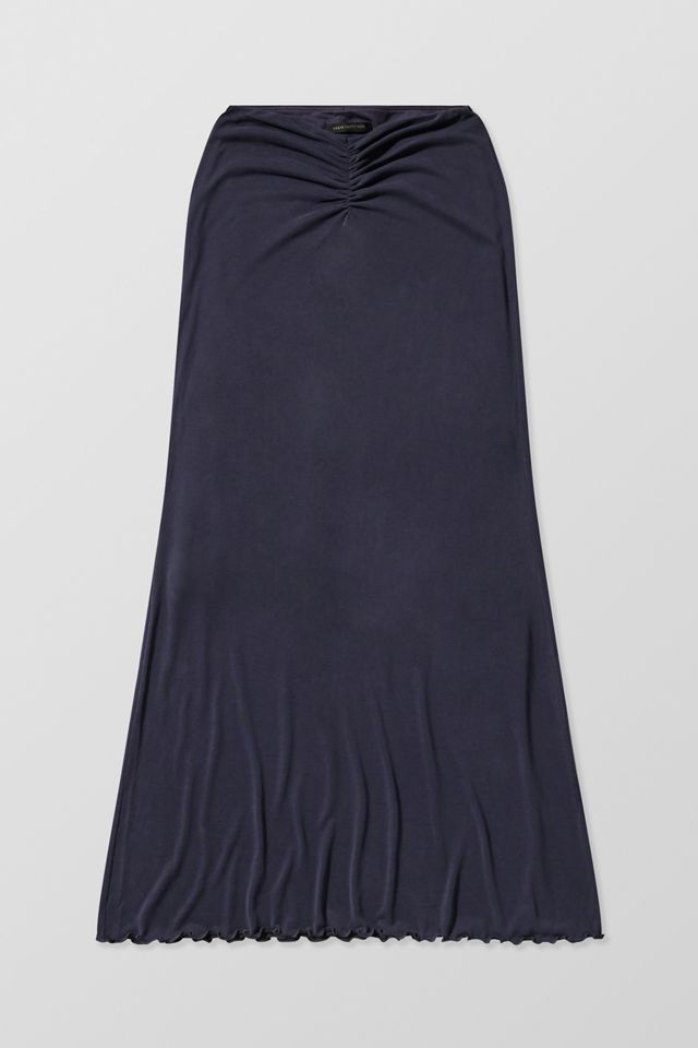 UO Cupro Black Maxi Skirt  #4