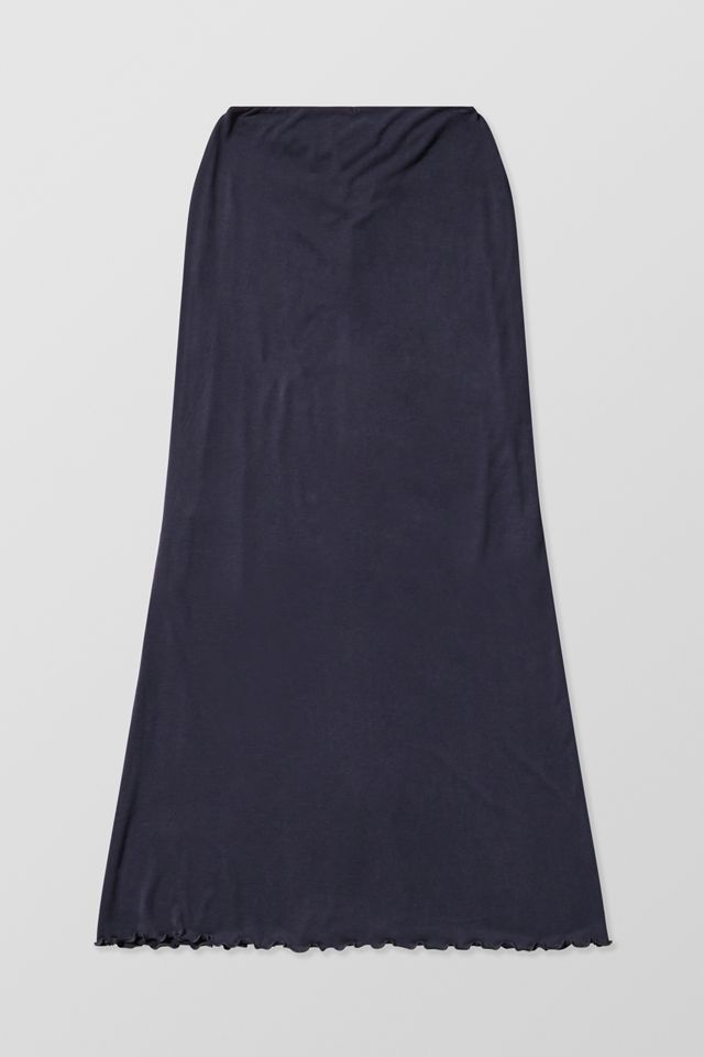 UO Cupro Black Maxi Skirt  #5
