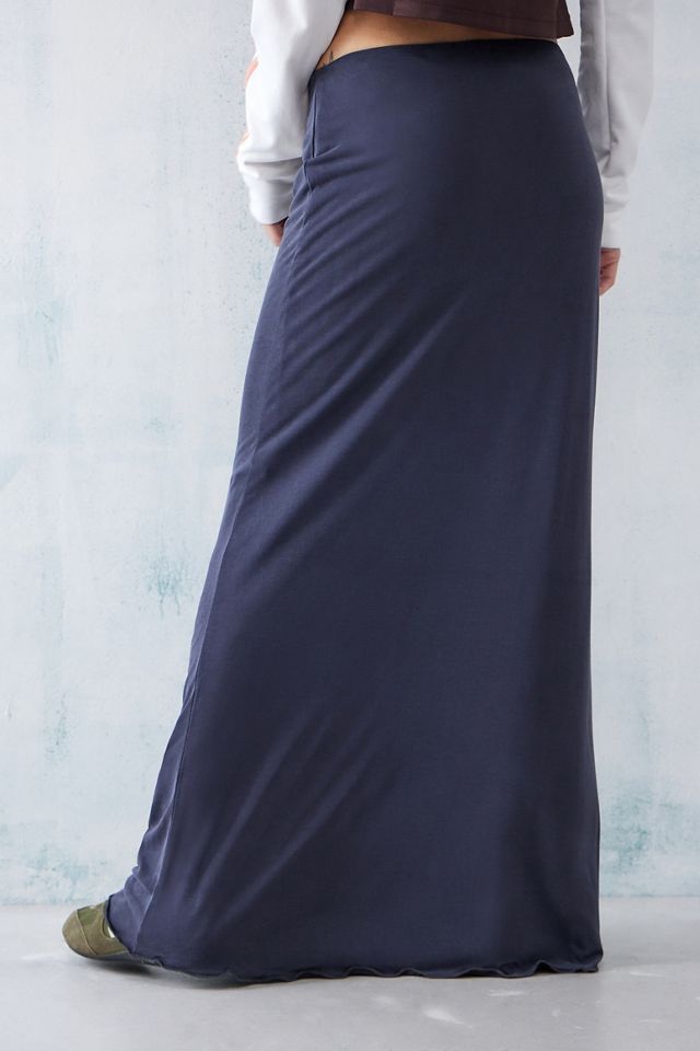 UO Cupro Black Maxi Skirt  #2