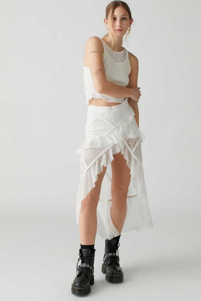 Urban outfitters clearance white midi skirt