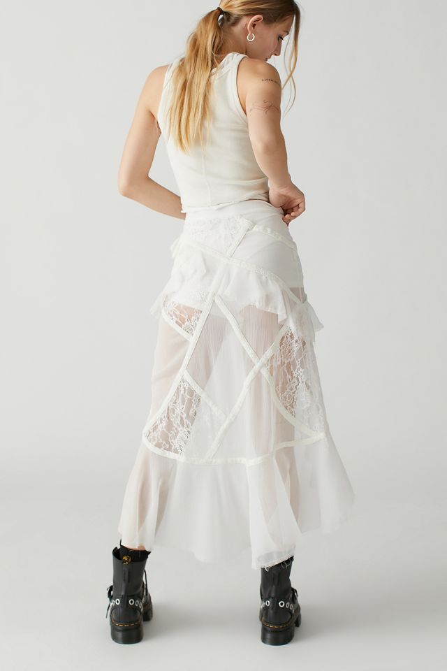 UO Lacey Spliced Midi Skort #1