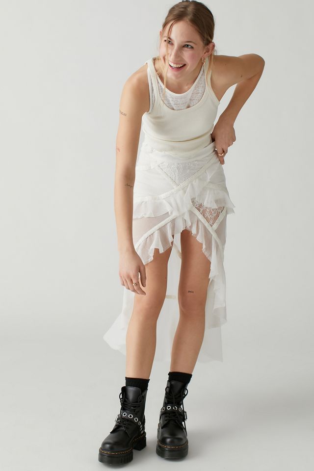 UO Lacey Spliced Midi Skort #3