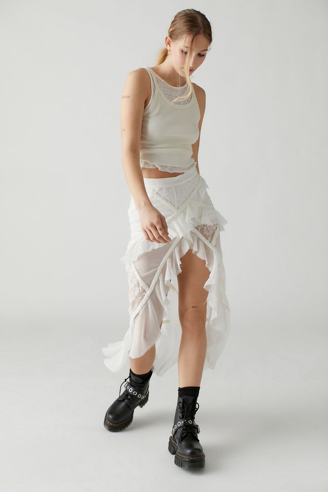 UO Lacey Spliced Midi Skort #4