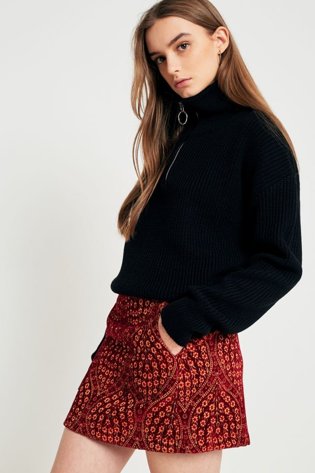 Urban Outfitters Floral Geometric Jacquard Pelmet Skirt #4