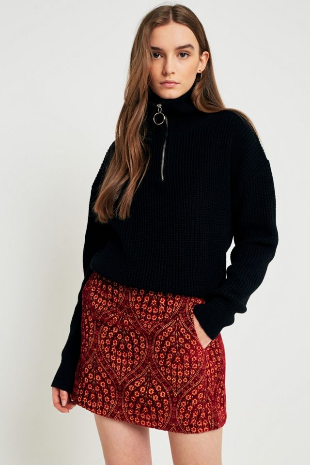Urban Outfitters Floral Geometric Jacquard Pelmet Skirt #6