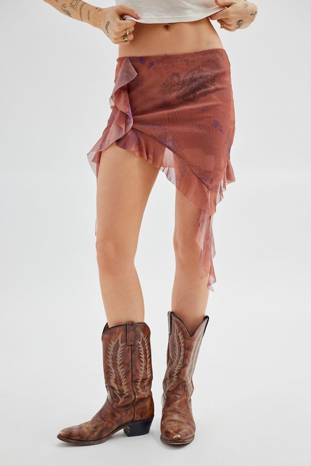 Mini-jupe asymétrique à volants UO Juliana #1