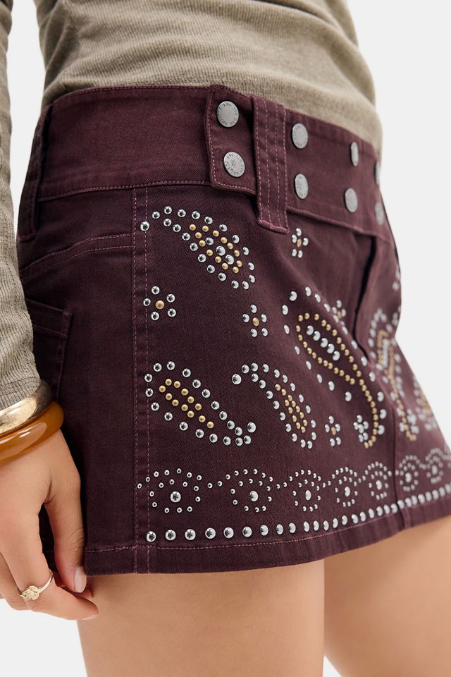 Mini-jupe en denim cloutée Backstage BDG #2