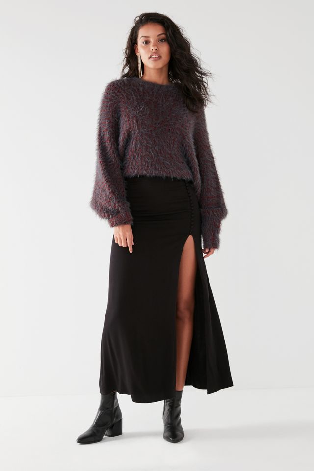 UO Talisa Black Maxi Skirt #4