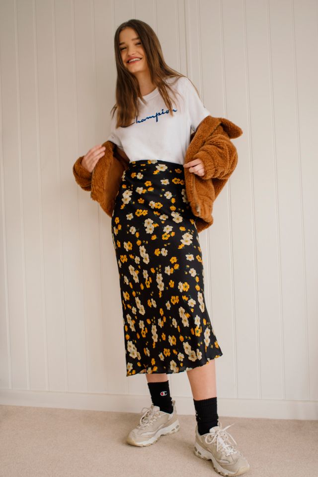 Urban outfitters leopard outlet midi skirt