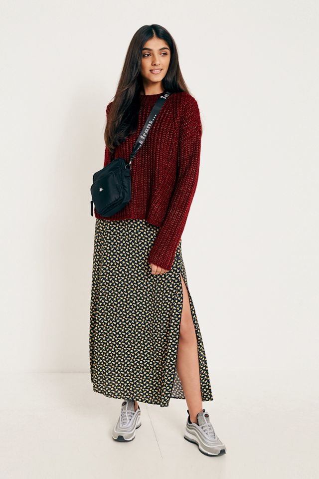 UO Daisy Button-Side Midaxi Skirt #1