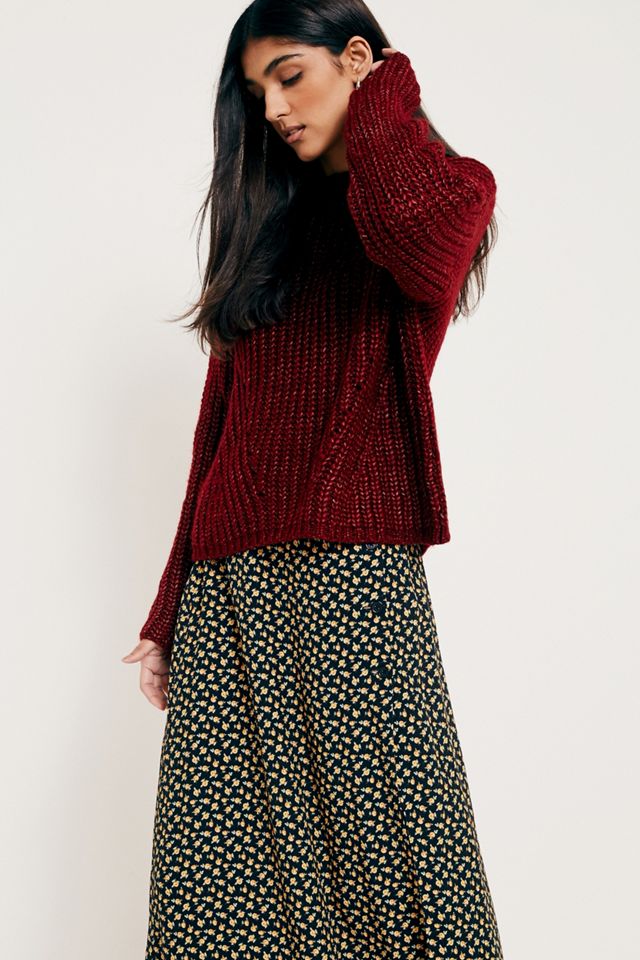 UO Daisy Button-Side Midaxi Skirt #4