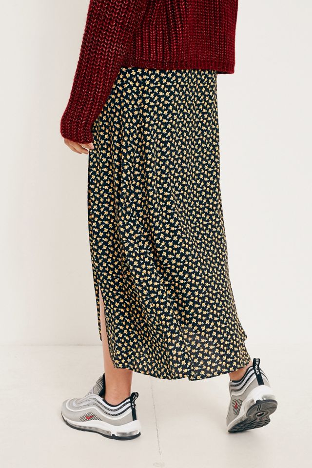 UO Daisy Button-Side Midaxi Skirt #5