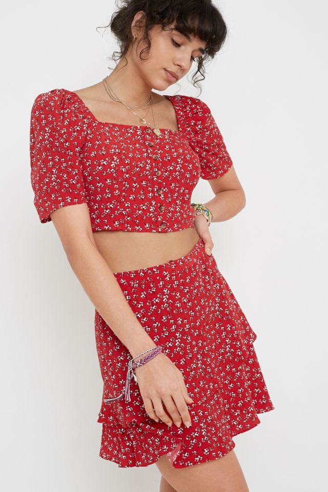 Plus size red skirt urban outfitters best sale