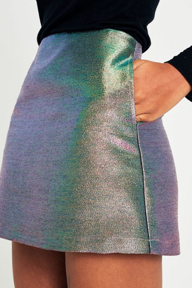 Light Before Dark Party Holographic Lurex Pelmet Falda #2