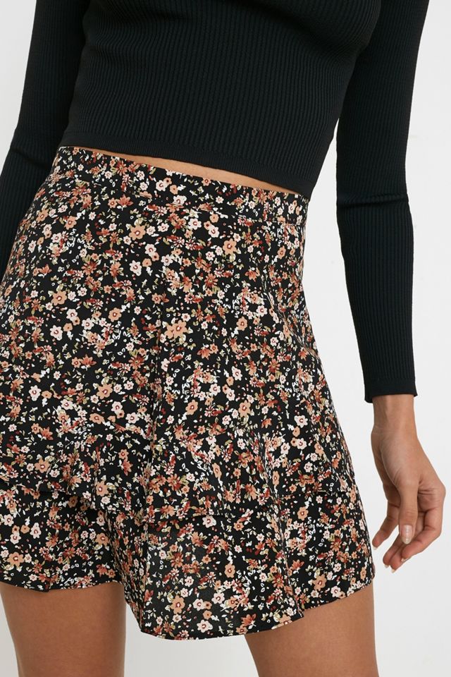 UO Floral Double Frill Mini Skirt #1
