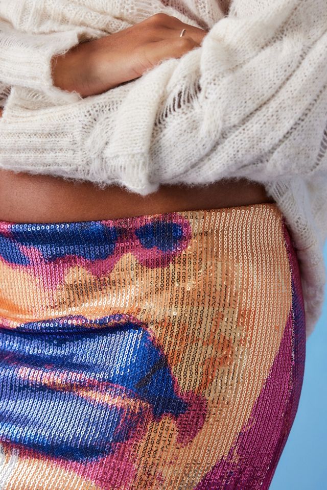 Jupe courte à sequins graphiques UO Face
 #1