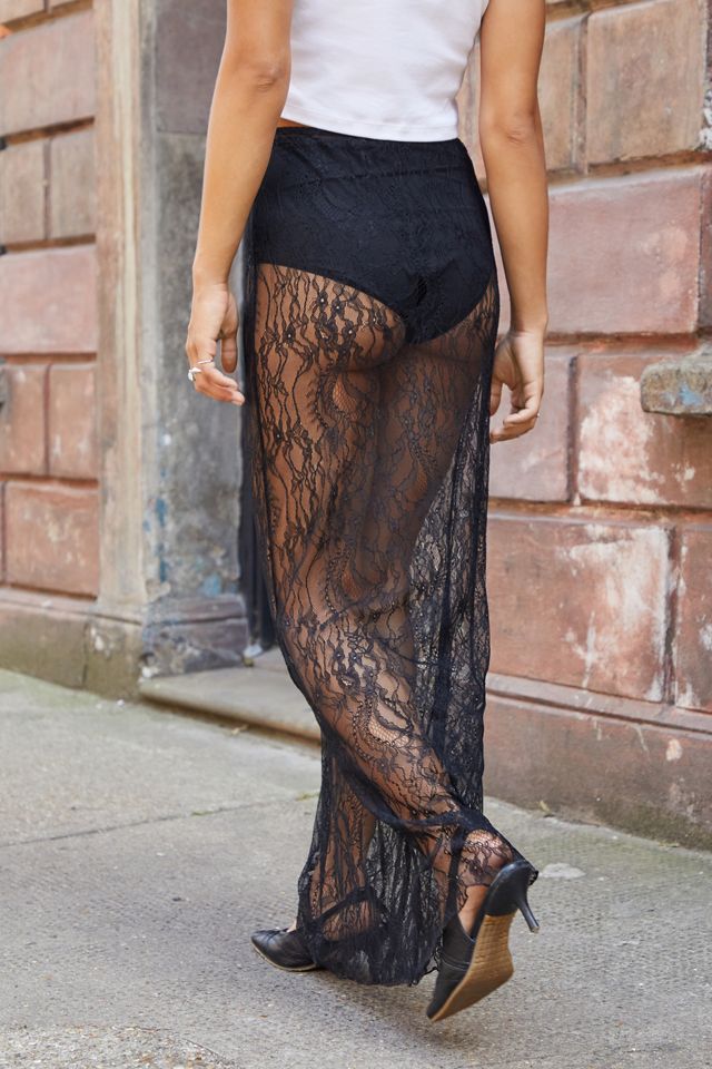Light Before Dark Leena Sheer Lace Maxi Skirt #2