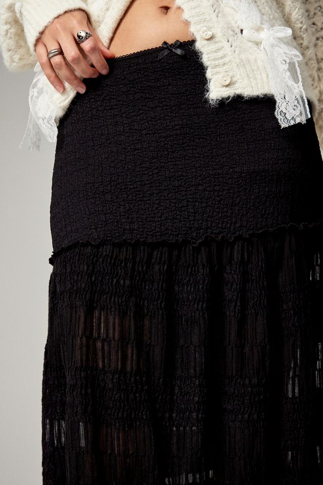 UO Bella Textured Prairie Maxi Skirt #2