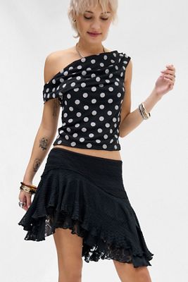 UO Texturierter Minirock mit High-Low-Saum