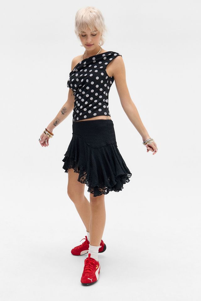 UO Textured High-Low Mini Skirt #2