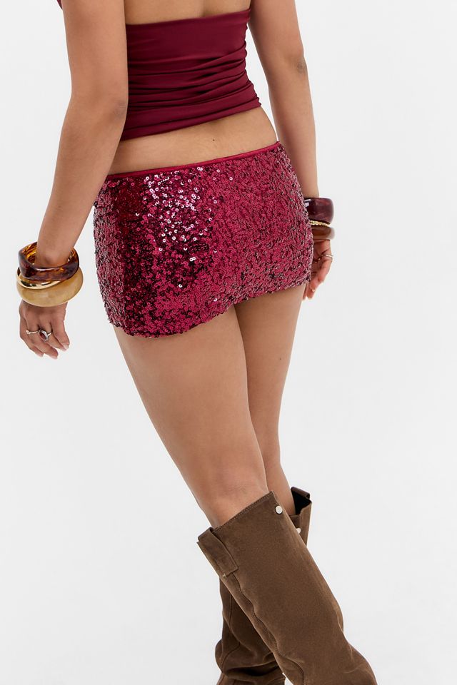 UO Sequin Pelmet Skort #3