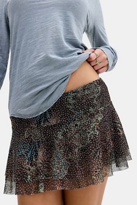 Minifalda Pantalón de Malla con Hotfix UO Belle