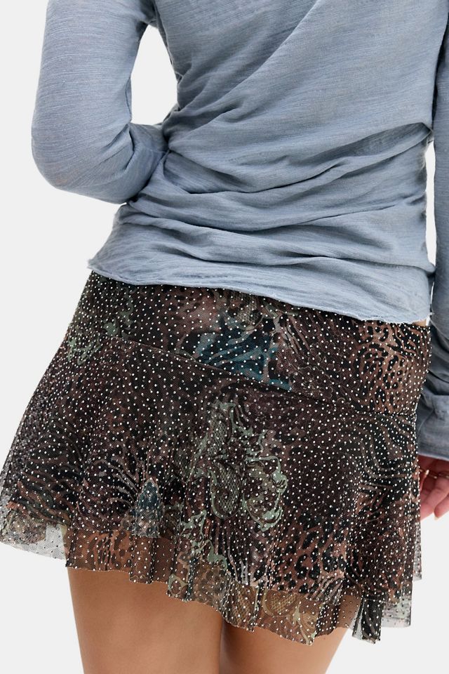 UO Belle Hotfix Mesh Mini-Skort #3